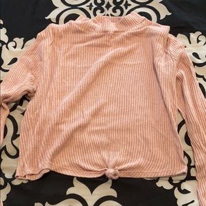 pink long sleeve crop top